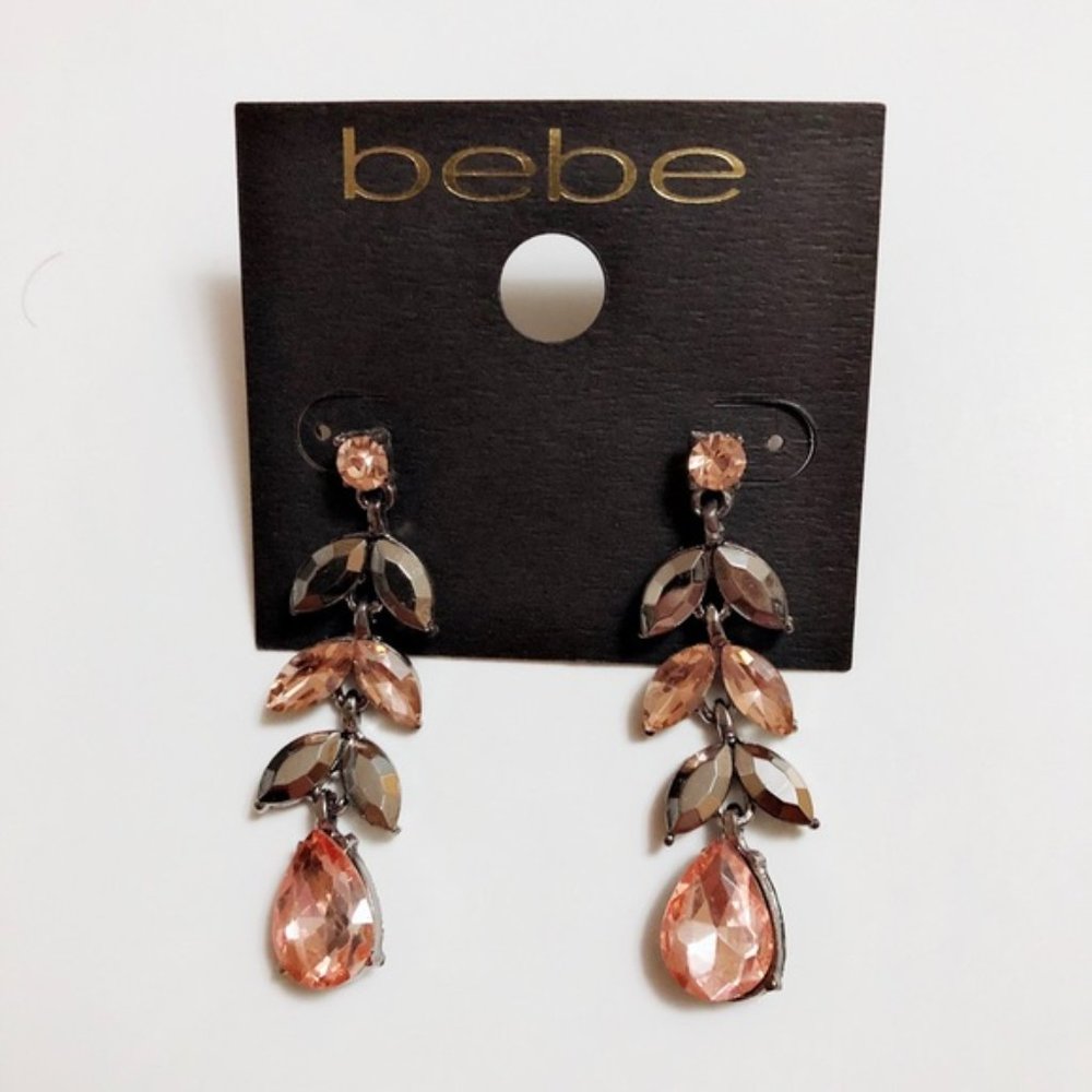 Crystal Linear Earrings - Picture 2 of 7